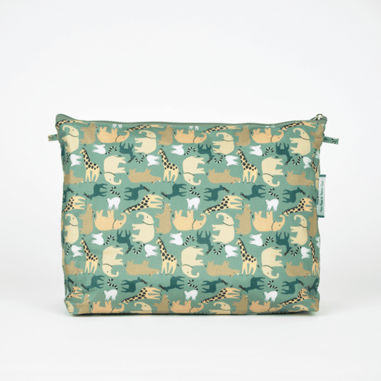 Cosmetic bag with flap safari kaki