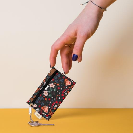 Keyring  wallet casse noisette