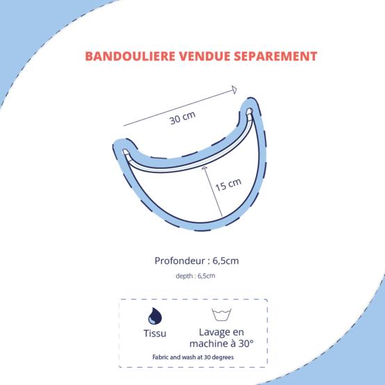 Half-moon bag black large corduroy