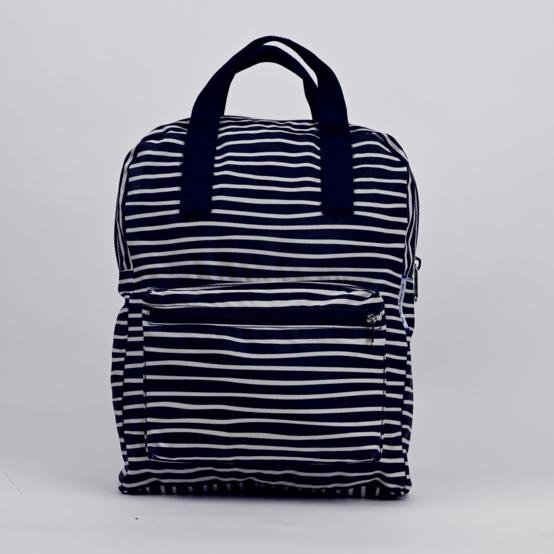 Gaby small backpack striped  ivory navy