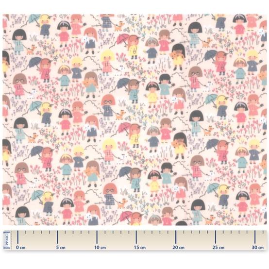 Coated fabric petites filles pop