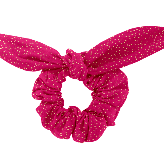 Bunny ear Scrunchie fuchsia pailleté