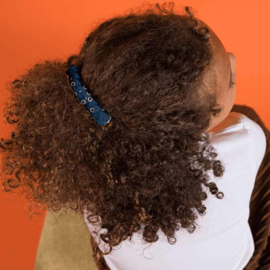 Plait hair slide bulle bronze marine