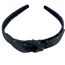 bow headband gaze pois or marine
