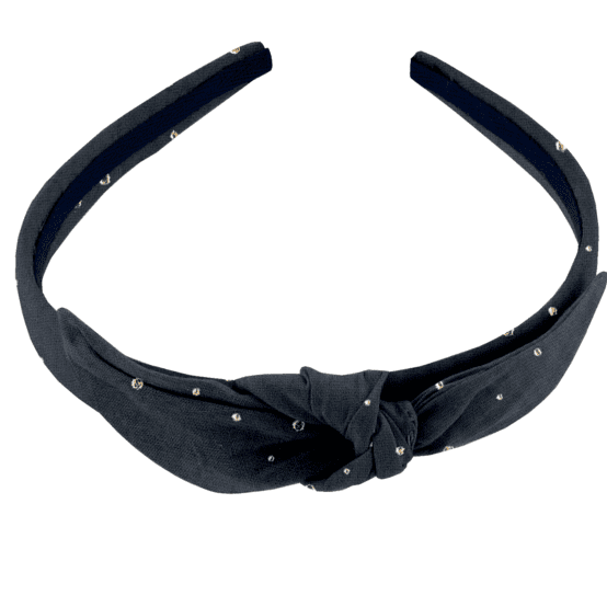 bow headband gaze pois or marine