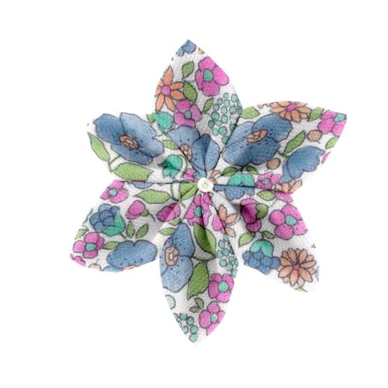 Star flower hairslide pastel fleuri
