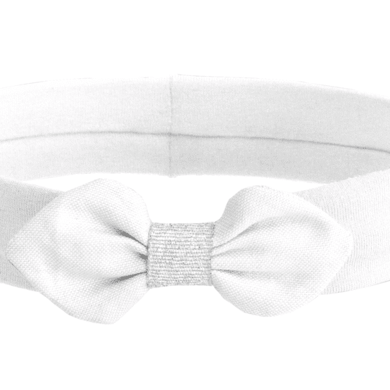Jersey knit baby headband white