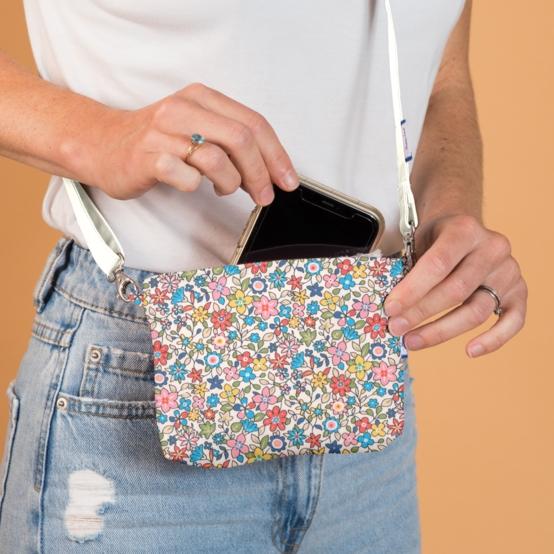 Tiny coton clutch bag mille et une fleurs