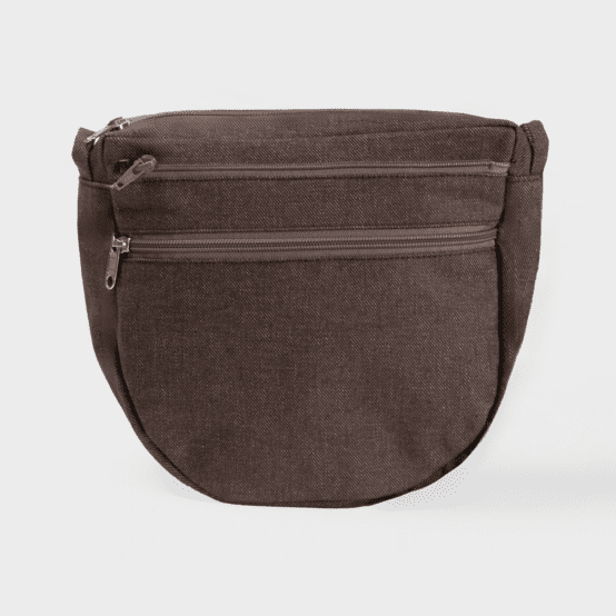 Base small bag without shoulder strap chocolate denim