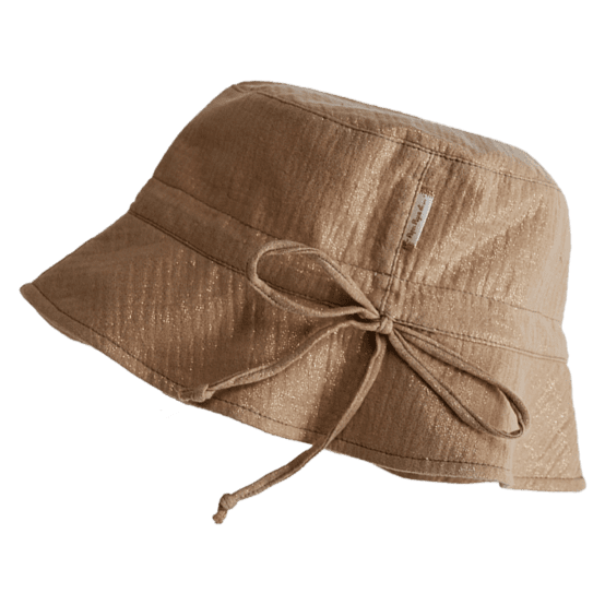 Sun hat adjustable-size T2 gaze pailletée camel