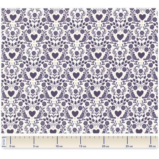 Coated fabric scandinavia bleu