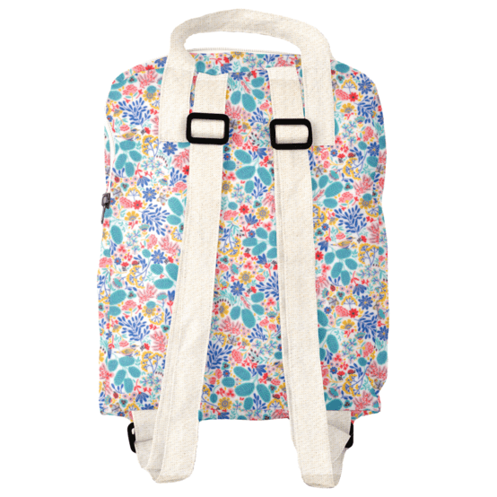 Gaby small backpack champêtre bleuté