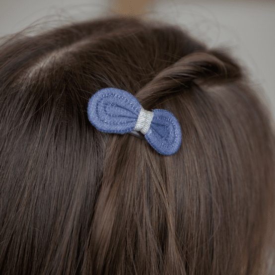 Noeud Anti-Glisse hair slide light denim