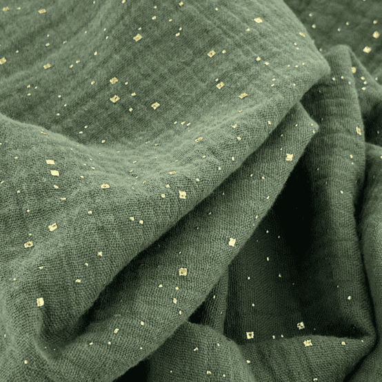 Adult Fur scarf snood gaze pois or kaki