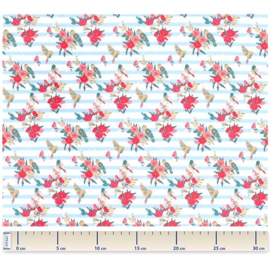 Coated fabric horizons fleuris