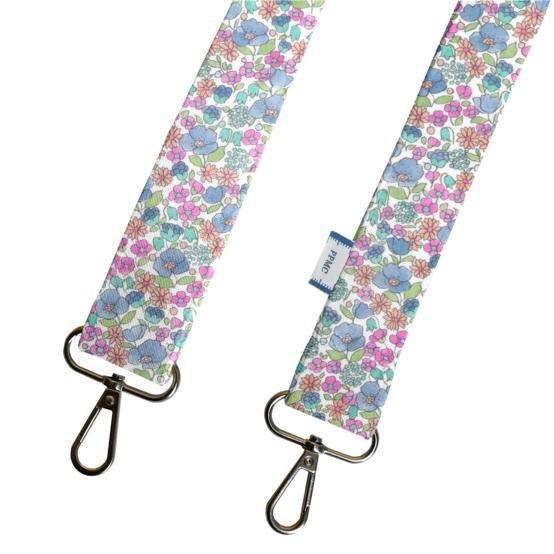 Narrow shoulder strap pastel fleuri