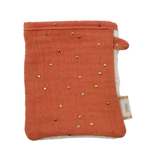 Make-up Remover Glove gaze pois or rose blush