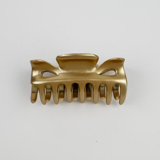 Small Classic Hair Clip satin gold