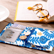 Compact wallet passion bleue