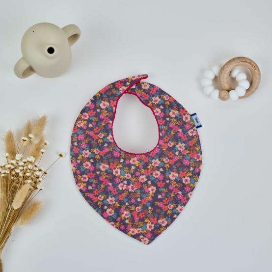 bandana bib hippie fleurie