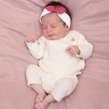 Jersey knit baby headband plumetis rose fuchsia