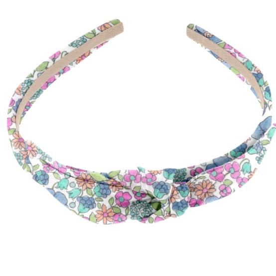 bow headband pastel fleuri