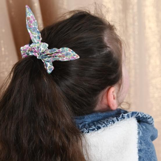 Bunny ear Scrunchie pastel fleuri