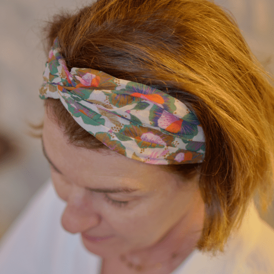 crossed headband fleur de thé