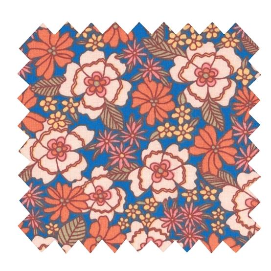 Cotton fabric ex2631 blue floral bohemian