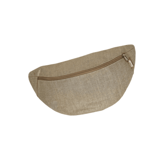 Small banana bag golden linen