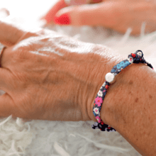 Lisa fabric bracelet romance fleurie