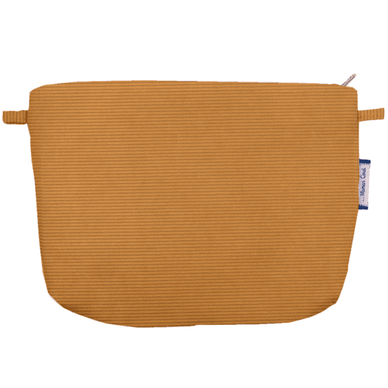 Coton clutch bag mustard corduroy