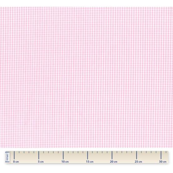 Cotton fabric pink gingham