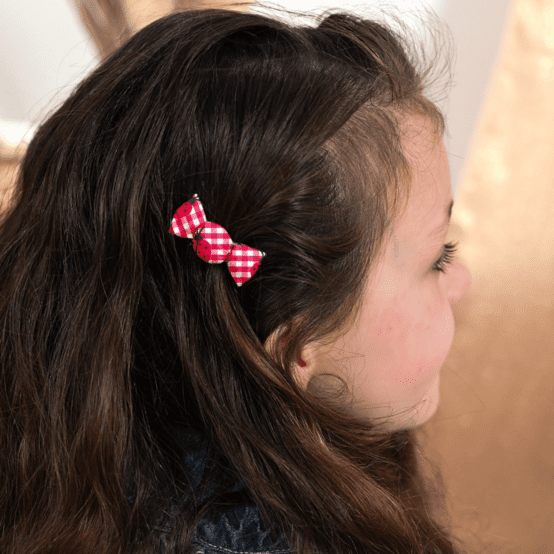 Mini sweet hairslide ladybird gingham