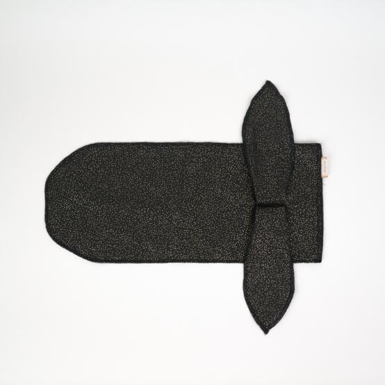 Fuboshiki - Fabric gift pouch for bottles glitter black