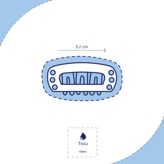 Noeud Anti-Glisse hair slide gaze pois or kaki