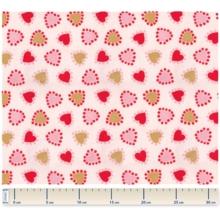 Cotton fabric petits coeurs