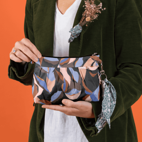 Pleated clutch bag vague d'automne