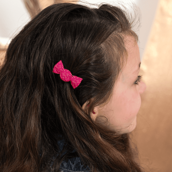 Mini sweet hairslide fuchsia pailleté