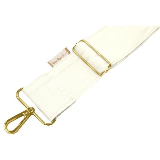 Wide shoulder strap ivory