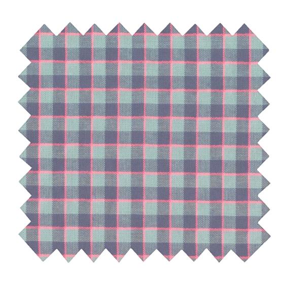 Cotton fabric ex2620 neon pink almond checks