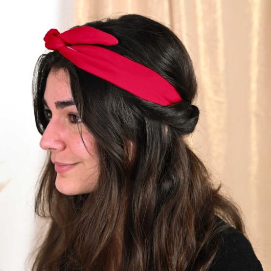 Wire headband retro red