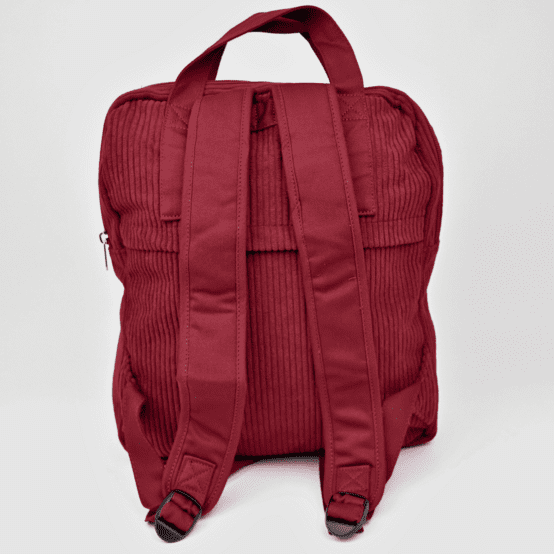 Foldable rucksack Gaby burgundy large corduroy