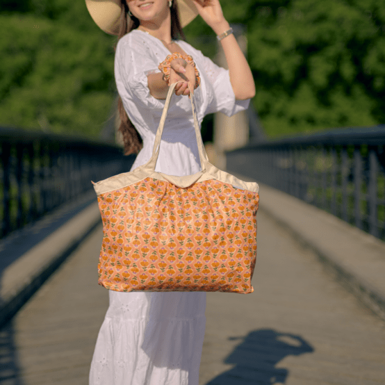 Pleated tote bag - Medium size shanti