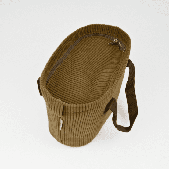 Cooler bag brown large corduroy