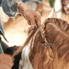 Fabric hair clip hippie fleurie