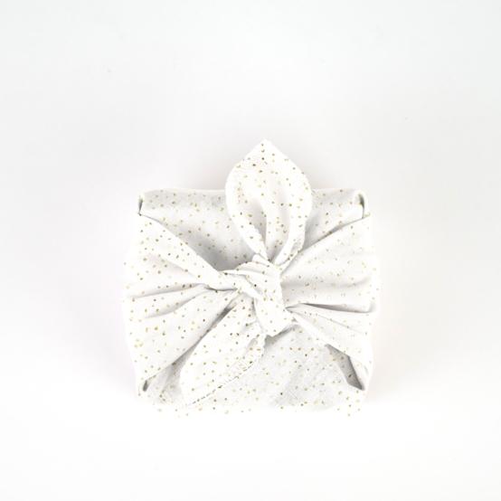 Furoshiki small 35 x 35 white sequined