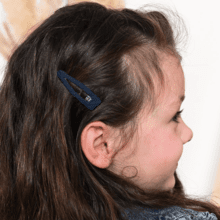 Fabric hair clip navy blue