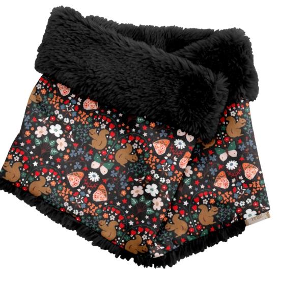 Children fur scarf snood casse noisette