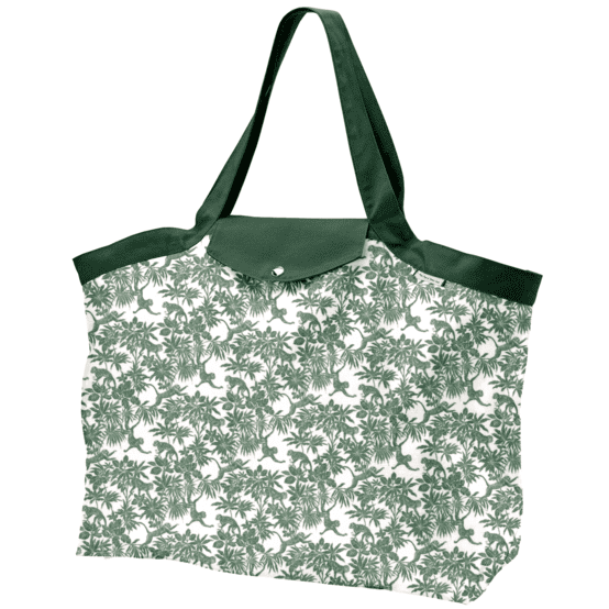 Tote bag with a zip jungle vintage